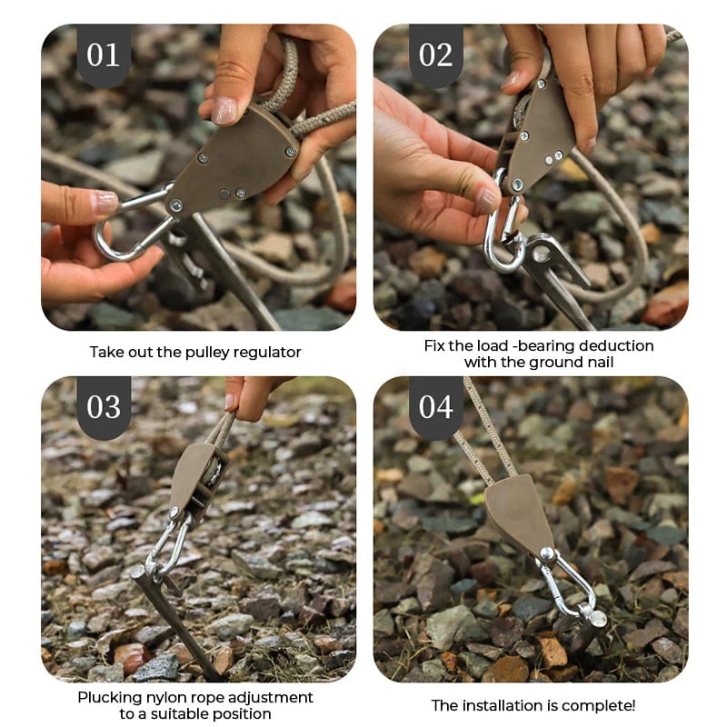 TrekGrip™ – De Ultieme Spankoorden & Tentharinghulp