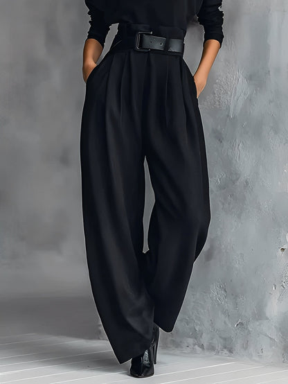 Elvara™ | Elegante Set met Col & Rechte Broek