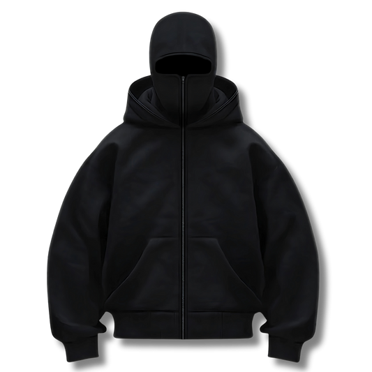 Nexivra™ Zip-Mask Hoodie – Streetwear met karakter en comfort