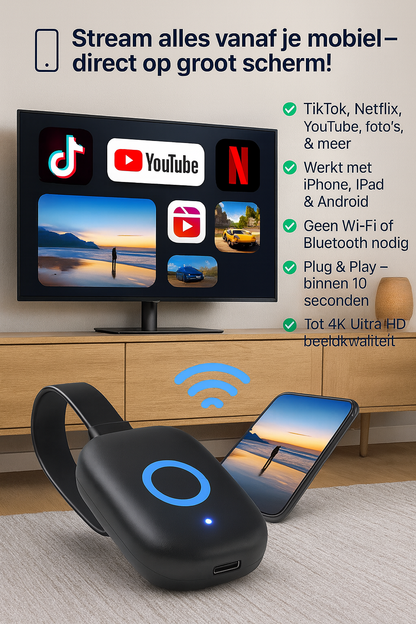 ViewEase™ — Draadloos kijken zonder grenzen