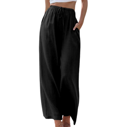 Saar - Elegante katoen-linnen broek