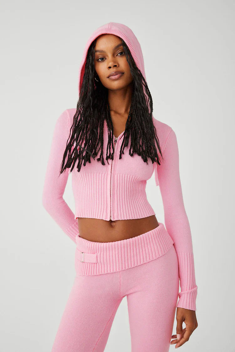 CosyFit -  Hoodie met rits, broek met lage taille
