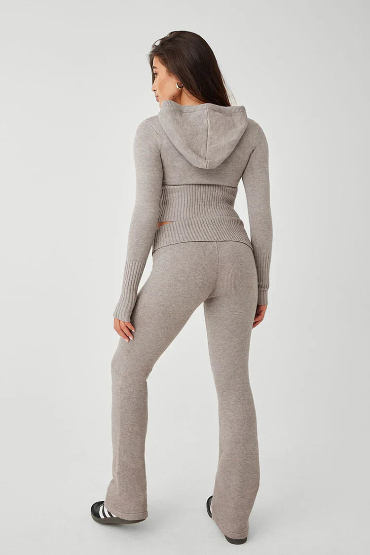 CosyFit -  Hoodie met rits, broek met lage taille