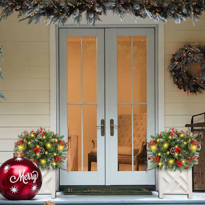 LumiPine™ – Lichtgevende Kerstkrans voor Pot & Decoratie
