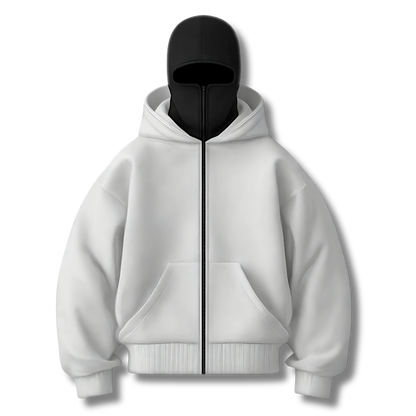 Nexivra™ Zip-Mask Hoodie – Streetwear met karakter en comfort