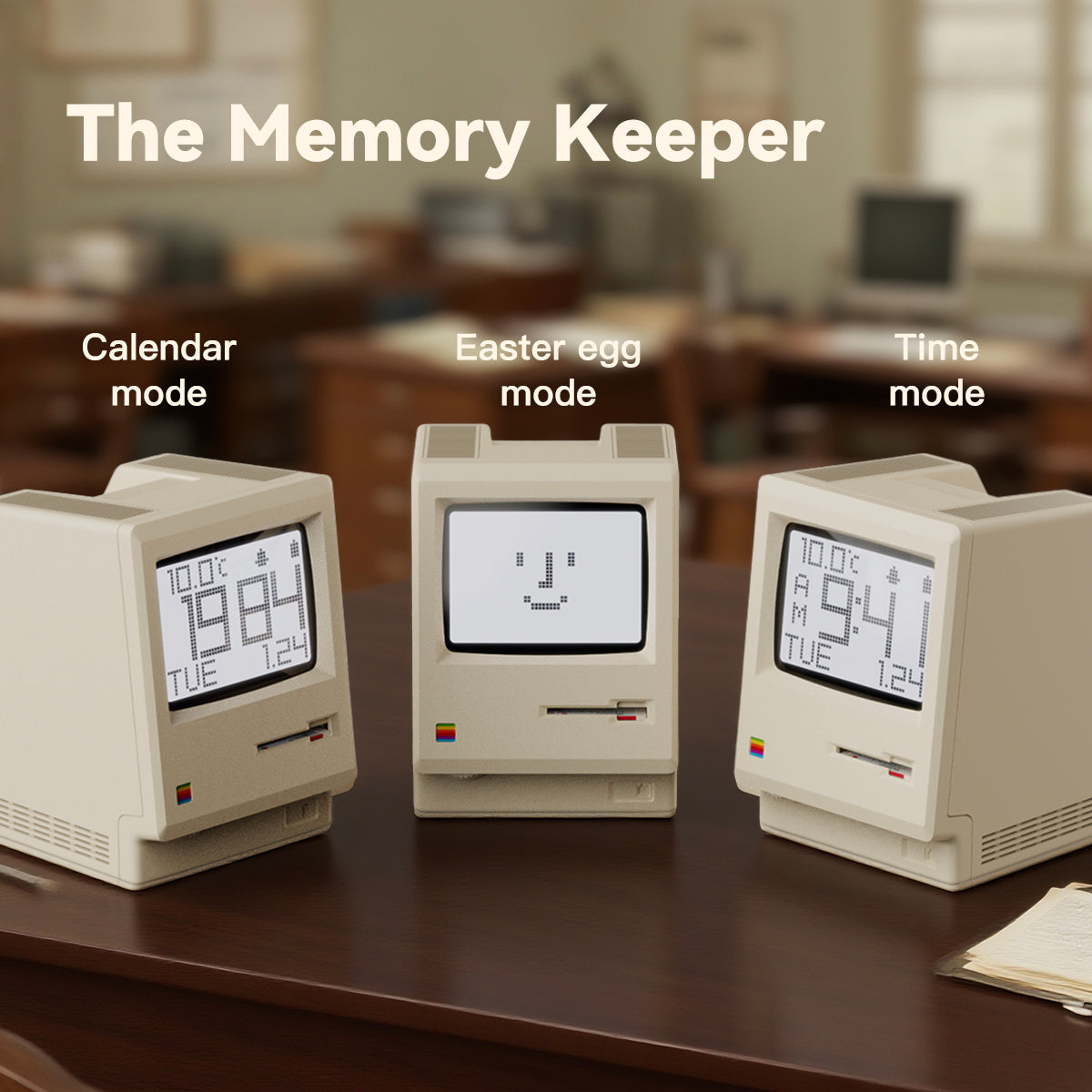 Keyloft™ | Retro Toetsenbord Wekker – Creatieve Digitale Bureauklok