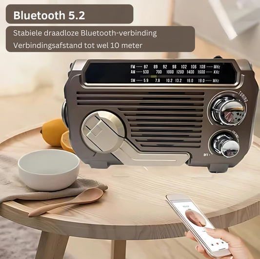 LumaSafe™ Noodradio – Licht. Energie. Informatie. Altijd.