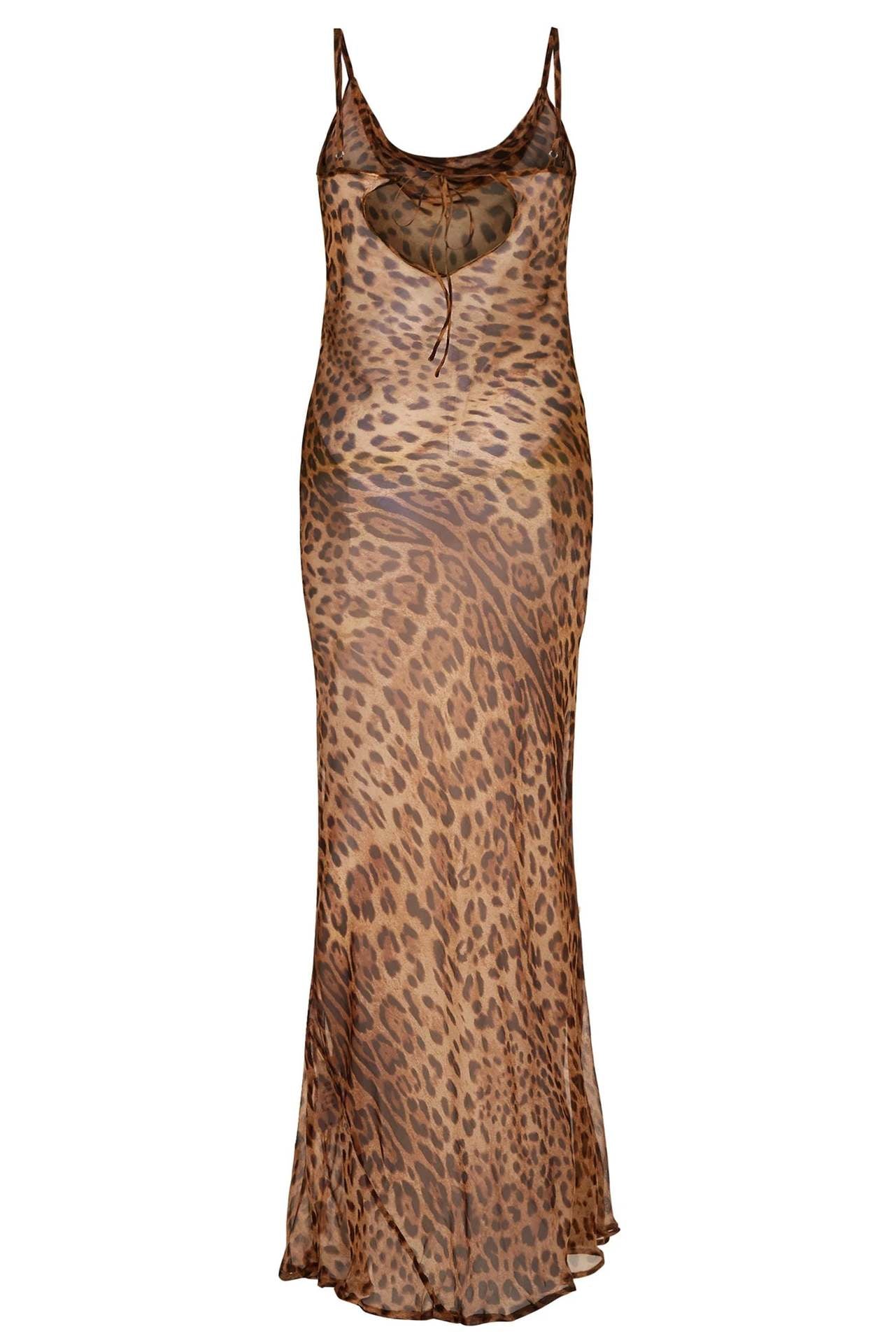 Malisa - Lange jurk met luipaardprint
