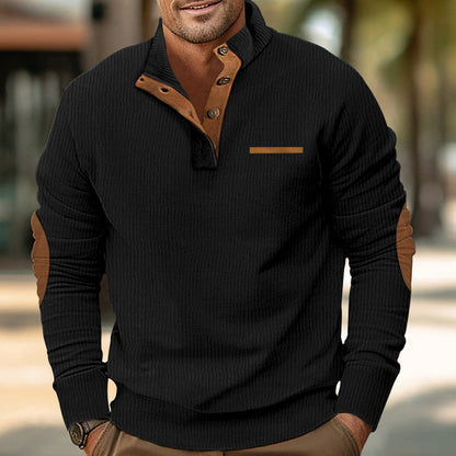 Veltrano™ Corduroy Sweatshirt met Opstaande Kraag