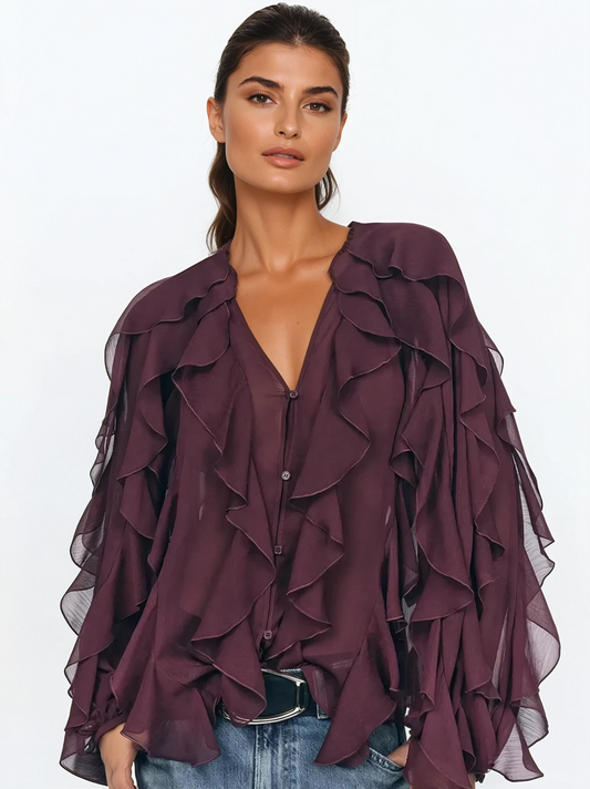 FleurVie™ – Tijdloze Elegantie in een Luchtige Blouse
