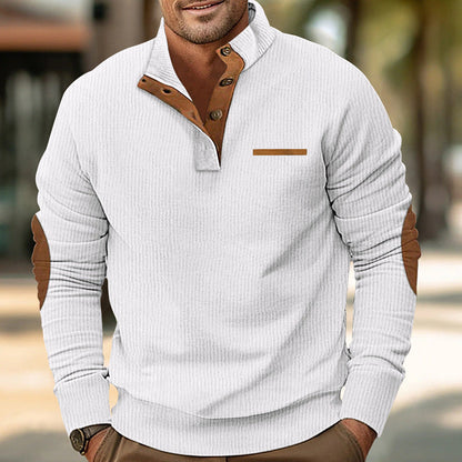 Veltrano™ Corduroy Sweatshirt met Opstaande Kraag