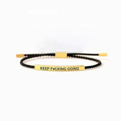 Inspirella™ – Gevlochten RVS Armband met Motivatieboodschap | 1+1 GRATIS