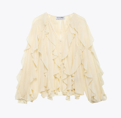 FleurVie™ – Tijdloze Elegantie in een Luchtige Blouse