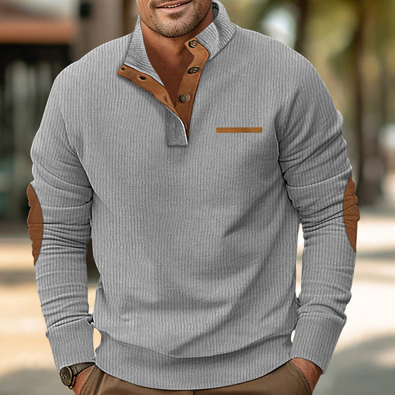 Veltrano™ Corduroy Sweatshirt met Opstaande Kraag
