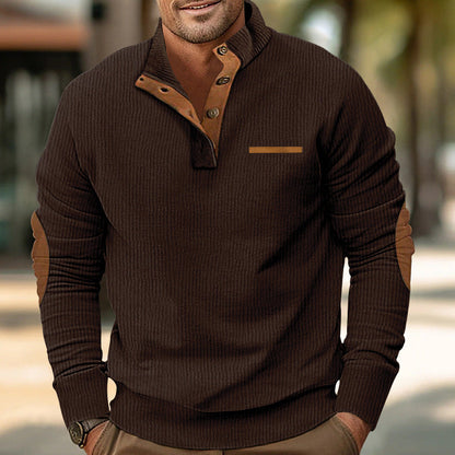 Veltrano™ Corduroy Sweatshirt met Opstaande Kraag