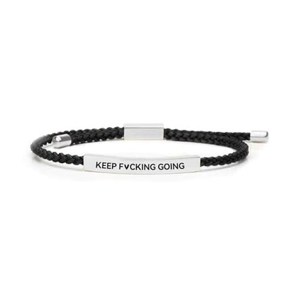 Inspirella™ – Gevlochten RVS Armband met Motivatieboodschap | 1+1 GRATIS
