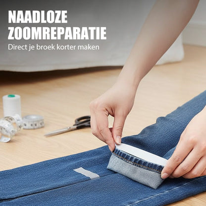 FixaHem™ Opstrijkbare Zoomtape – Strak Resultaat Zonder Naaien