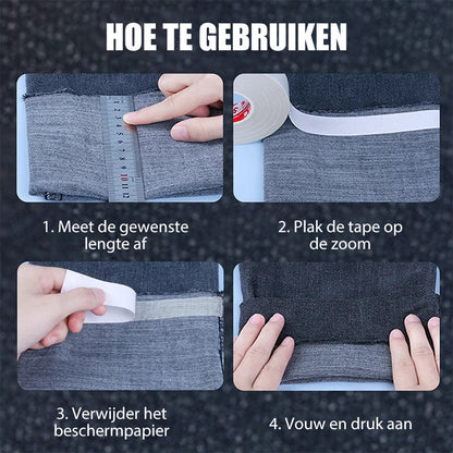 FixaHem™ Opstrijkbare Zoomtape – Strak Resultaat Zonder Naaien