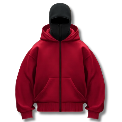 Nexivra™ Zip-Mask Hoodie – Streetwear met karakter en comfort