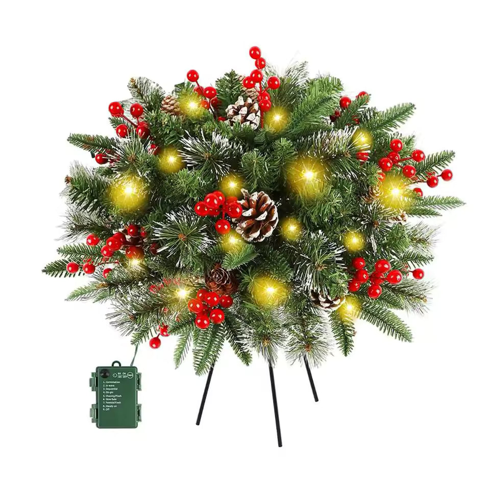 LumiPine™ – Lichtgevende Kerstkrans voor Pot & Decoratie