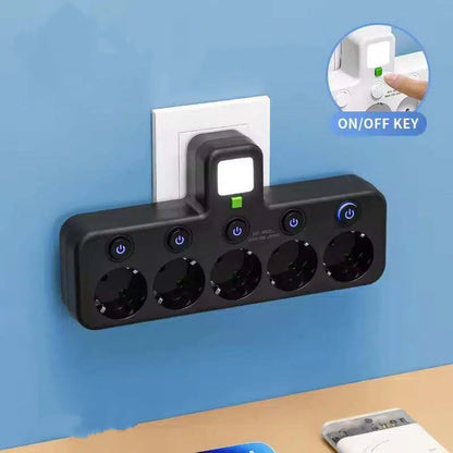 Nexora™ SmartPower Hub met USB & Nachtlamp