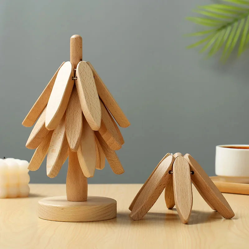 Woodora™ Uitschuifbare Onderzetters – Warmte & Stijl voor je Feesttafel