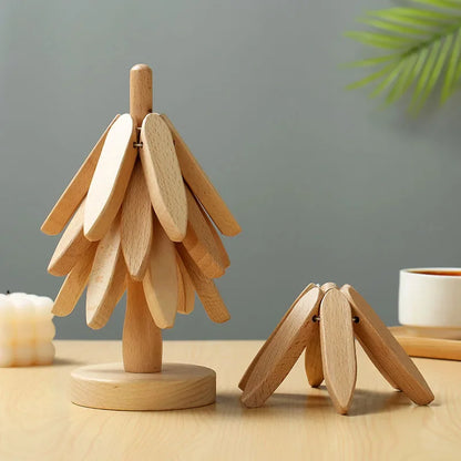 Woodora™ Uitschuifbare Onderzetters – Warmte & Stijl voor je Feesttafel