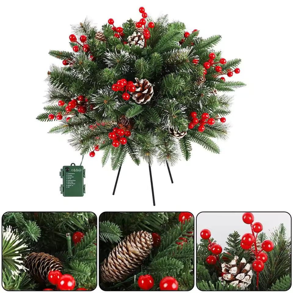 LumiPine™ – Lichtgevende Kerstkrans voor Pot & Decoratie