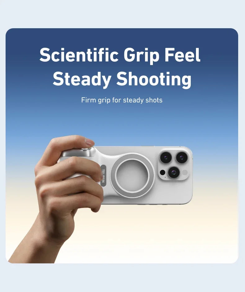 SnapGripX™ – Compacte Magnetische Camera Grip