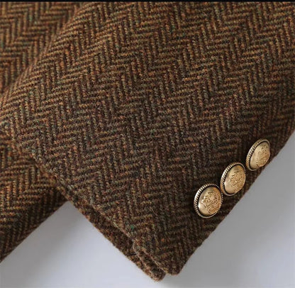 Herringbone Elegance™ Stijlvolle Blazer