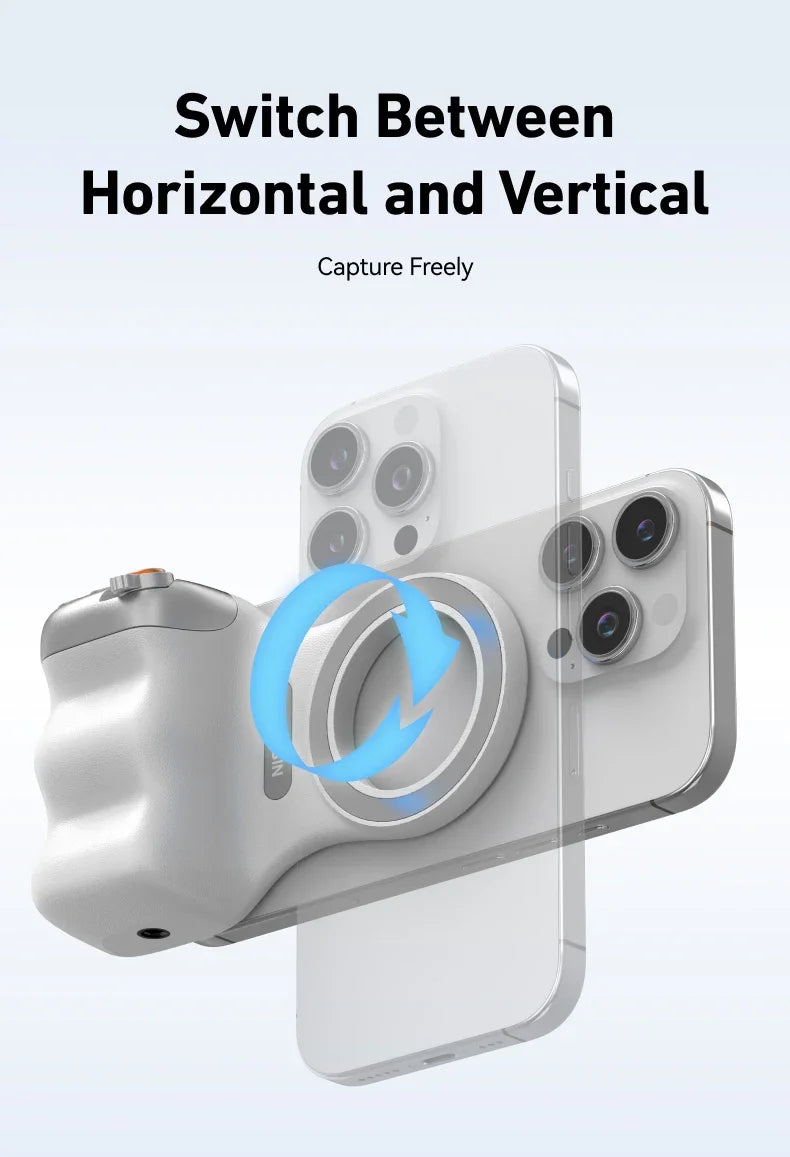SnapGripX™ – Compacte Magnetische Camera Grip