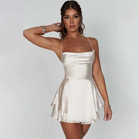 Delilah - Backless Satin Dress