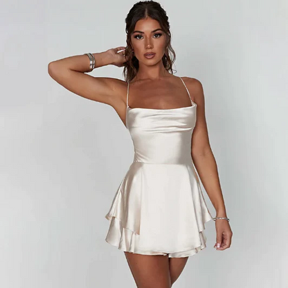 Delilah - Backless Satin Dress
