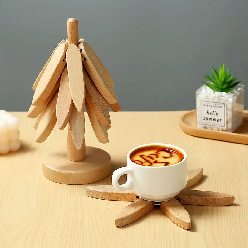 Woodora™ Uitschuifbare Onderzetters – Warmte & Stijl voor je Feesttafel