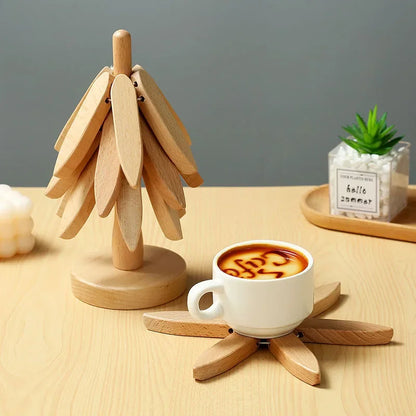 Woodora™ Uitschuifbare Onderzetters – Warmte & Stijl voor je Feesttafel