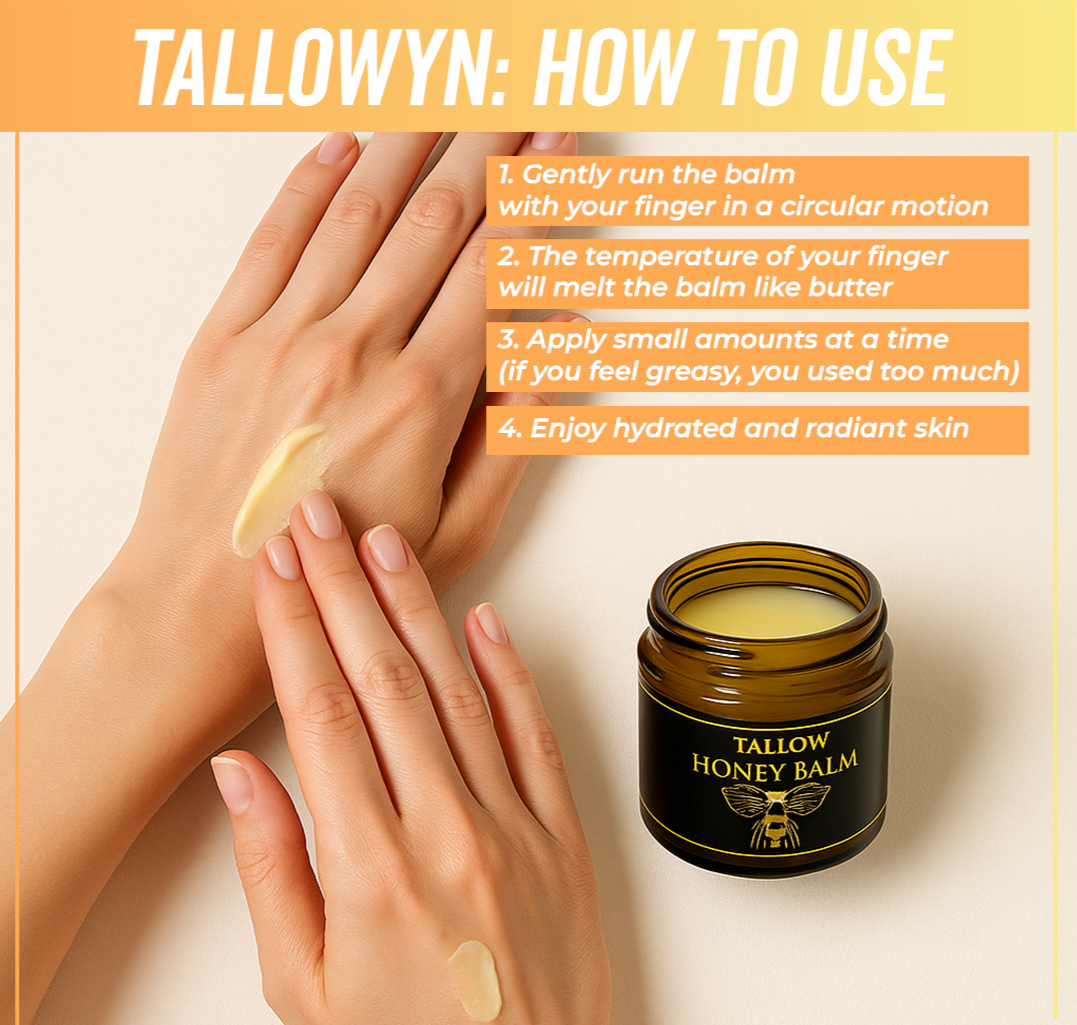 TalloGlow™ – Natuurlijke Gezichtscrème op Basis van Rundvet | 1+1 GRATIS