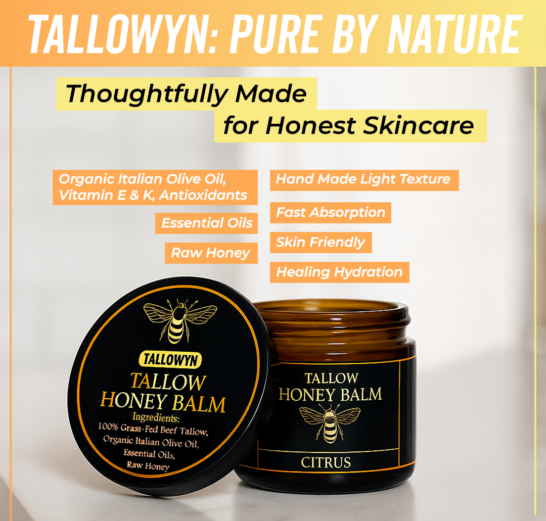 TalloGlow™ – Natuurlijke Gezichtscrème op Basis van Rundvet | 1+1 GRATIS