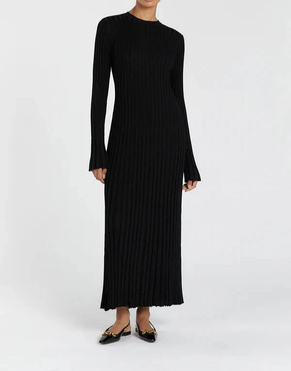 EleganceWear™ - Midi-jurk met lange mouwen