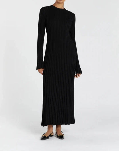 EleganceWear™ - Midi-jurk met lange mouwen