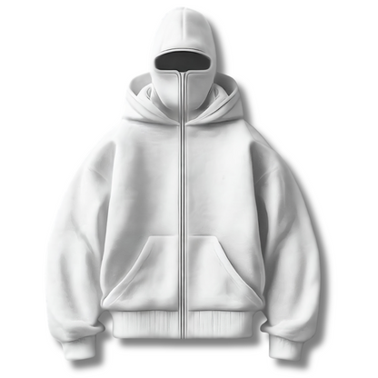 Nexivra™ Zip-Mask Hoodie – Streetwear met karakter en comfort