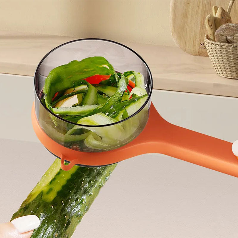 CulinaPro™ | Multifunctionele Dunschiller met Opvangbakje