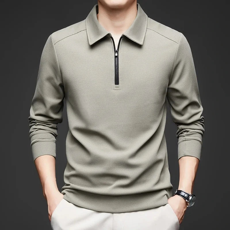 EcoKnit Luxe - Polo met lange mouwen