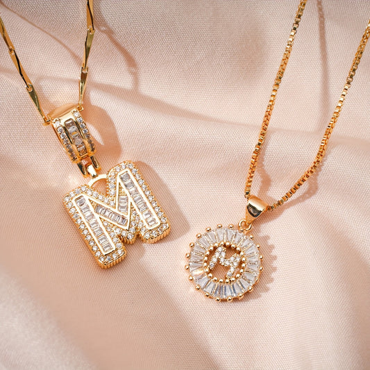 Lustra™ | Luxe Initial Ketting Set | 2 Stuks