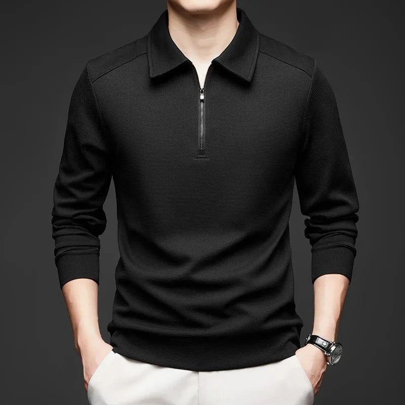 EcoKnit Luxe - Polo met lange mouwen