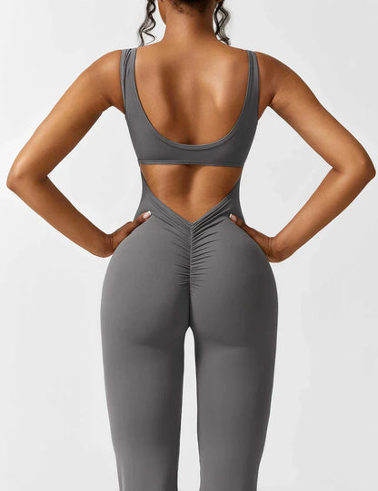 VedaFit™ – Jumpsuit met Flared Fit & Sculpting Effect!