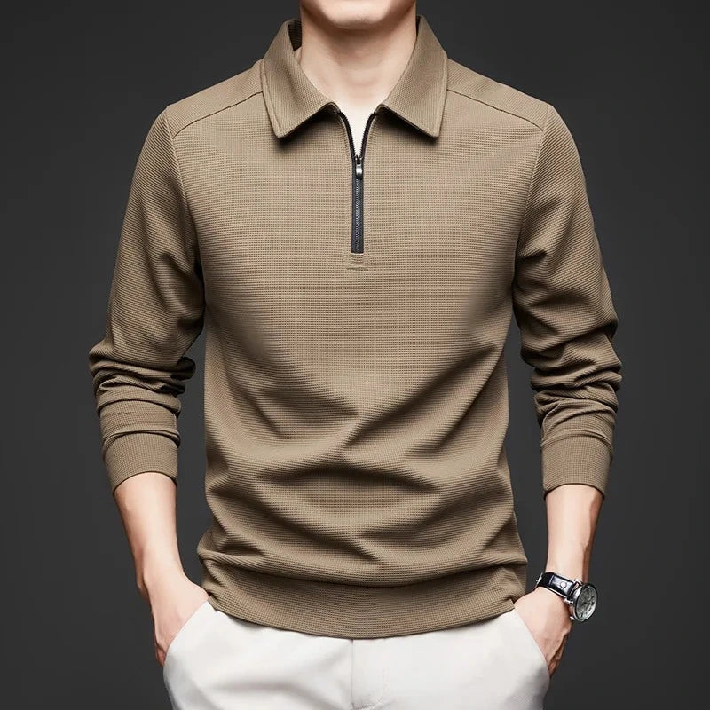 EcoKnit Luxe - Polo met lange mouwen