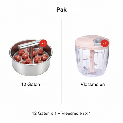 Bollissimo™ Gehaktballenmaker – Snel, Netjes en Perfect in Vorm