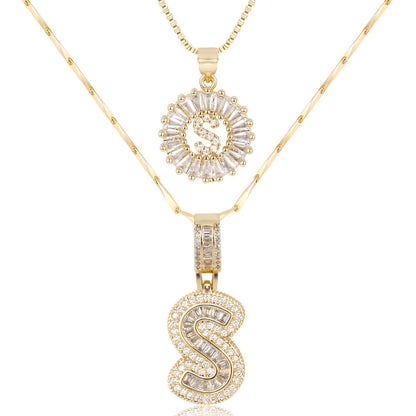 Lustra™ | Luxe Initial Ketting Set | 2 Stuks