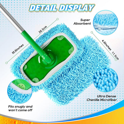 EcoSweep™ – Herbruikbare Microvezel Moppads voor Elke Vloer