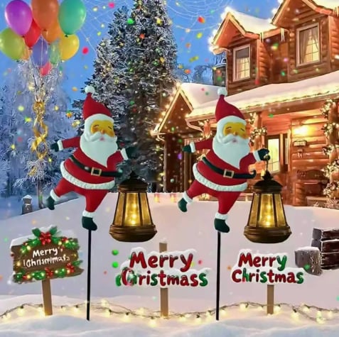 GlowSanta™ – Breng Magische Kerstsfeer naar Buiten met Zonne-LED Decoratie